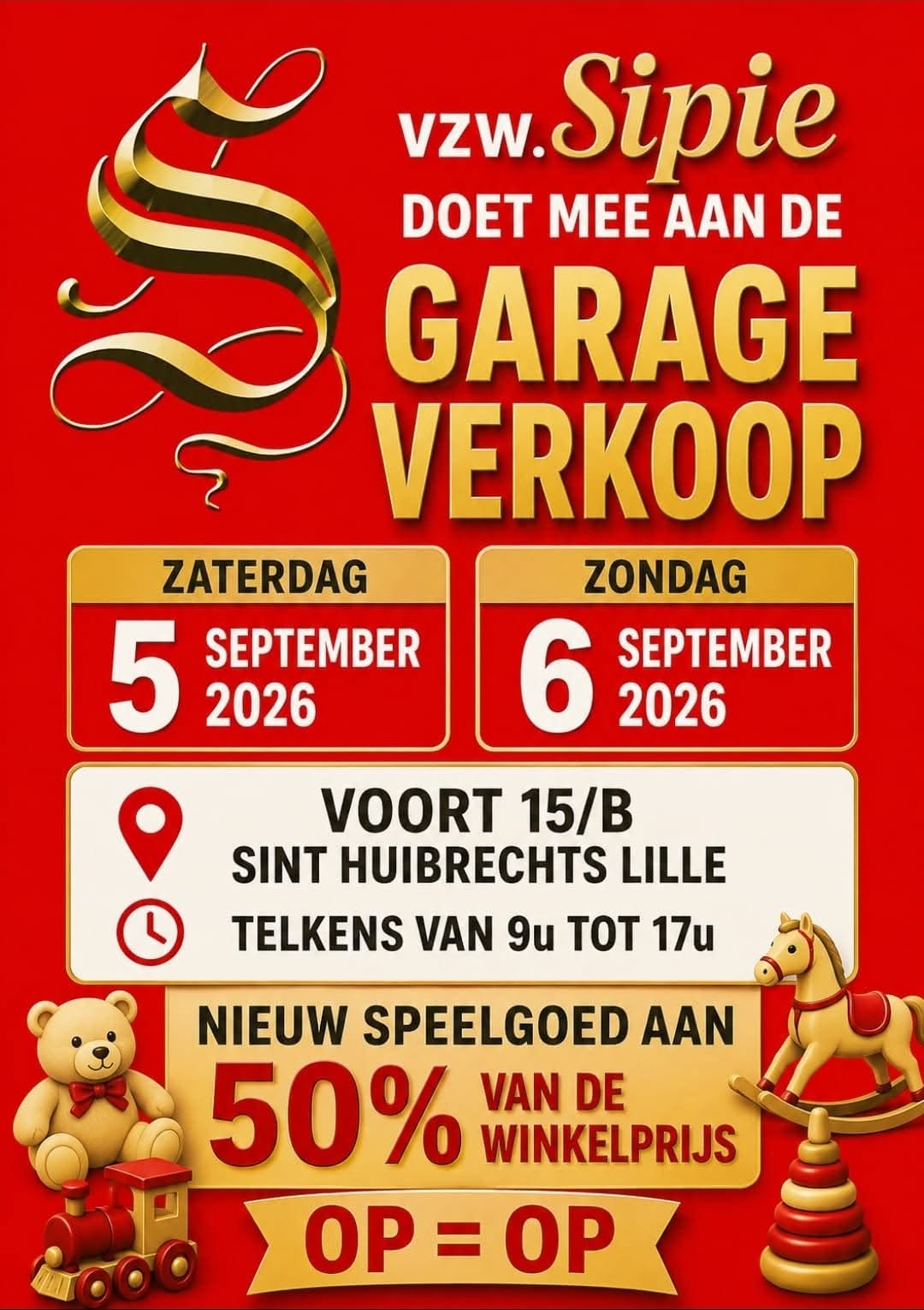 5-6 September 2026: Sipie Garageverkoop
